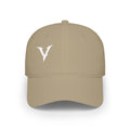 Embroidered 'V' Low Profile Baseball Cap — Minimalist Vintage Logo Hat