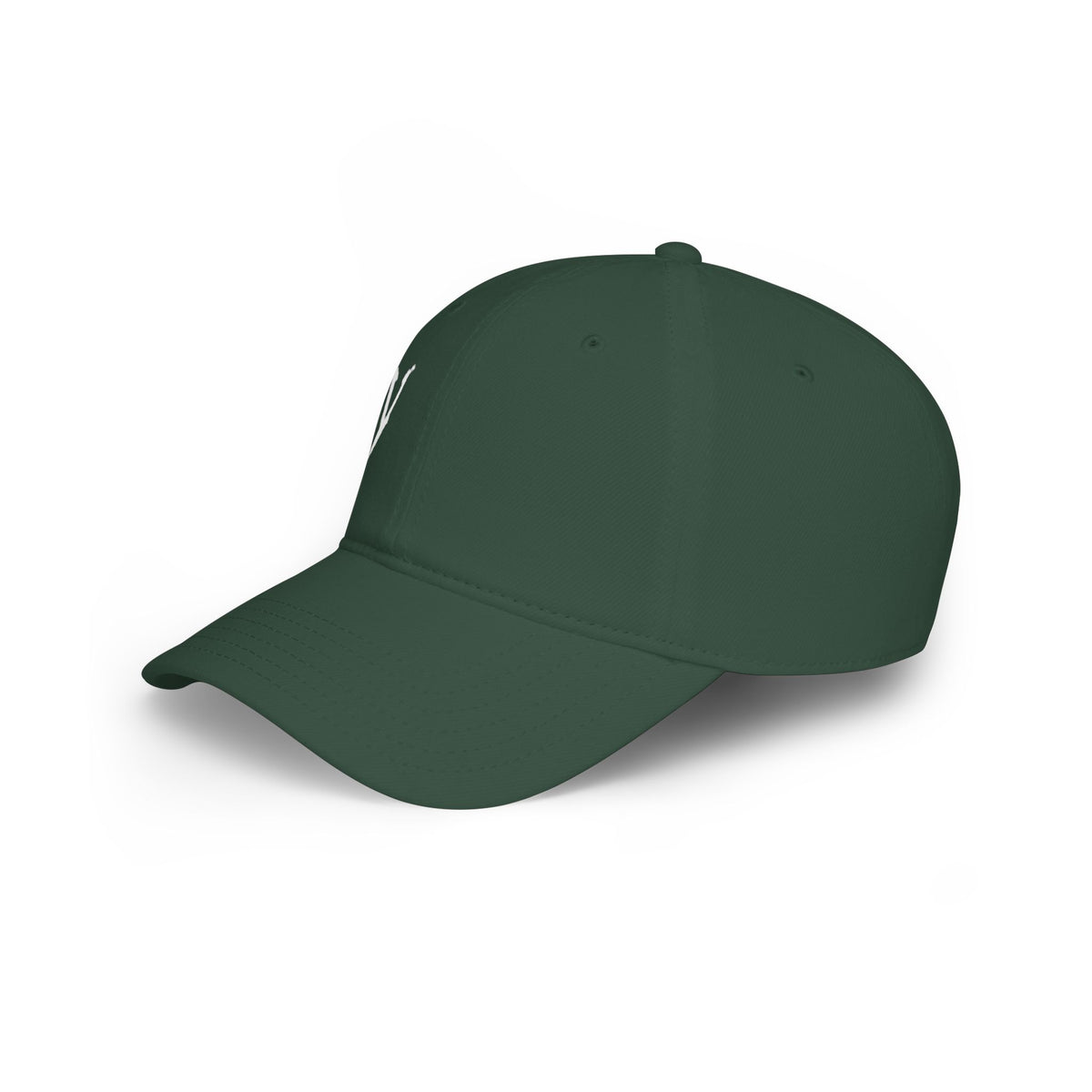Embroidered 'V' Low Profile Baseball Cap — Minimalist Vintage Logo Hat