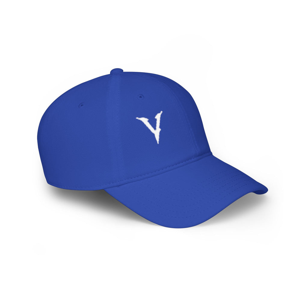 Embroidered 'V' Low Profile Baseball Cap — Minimalist Vintage Logo Hat