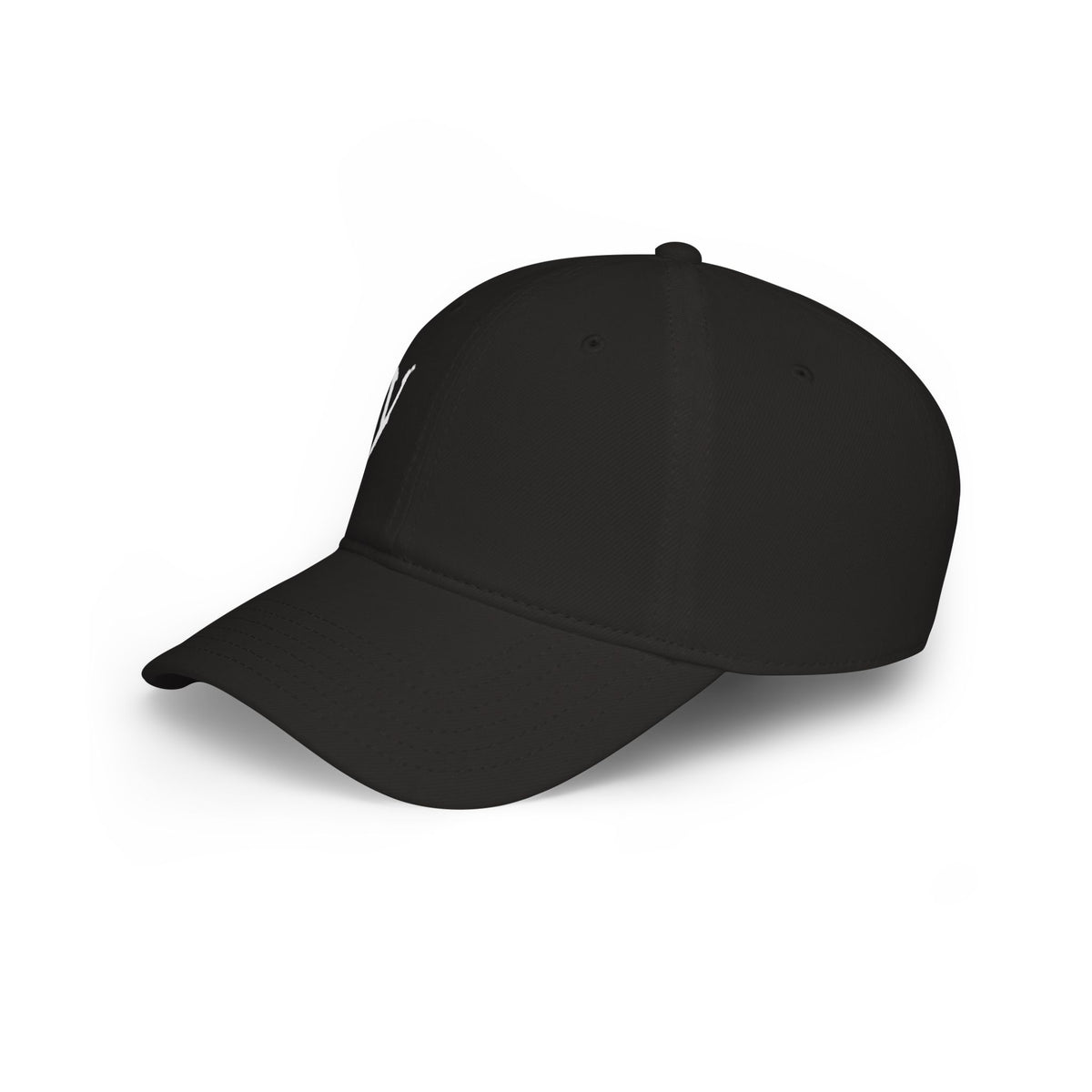 Embroidered 'V' Low Profile Baseball Cap — Minimalist Vintage Logo Hat