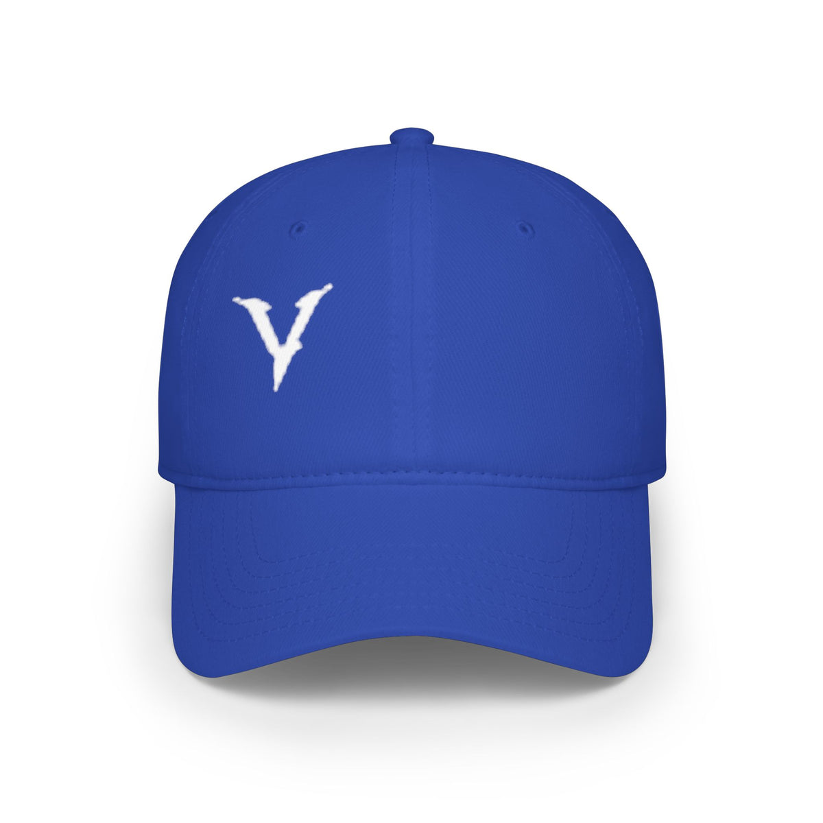 Embroidered 'V' Low Profile Baseball Cap — Minimalist Vintage Logo Hat