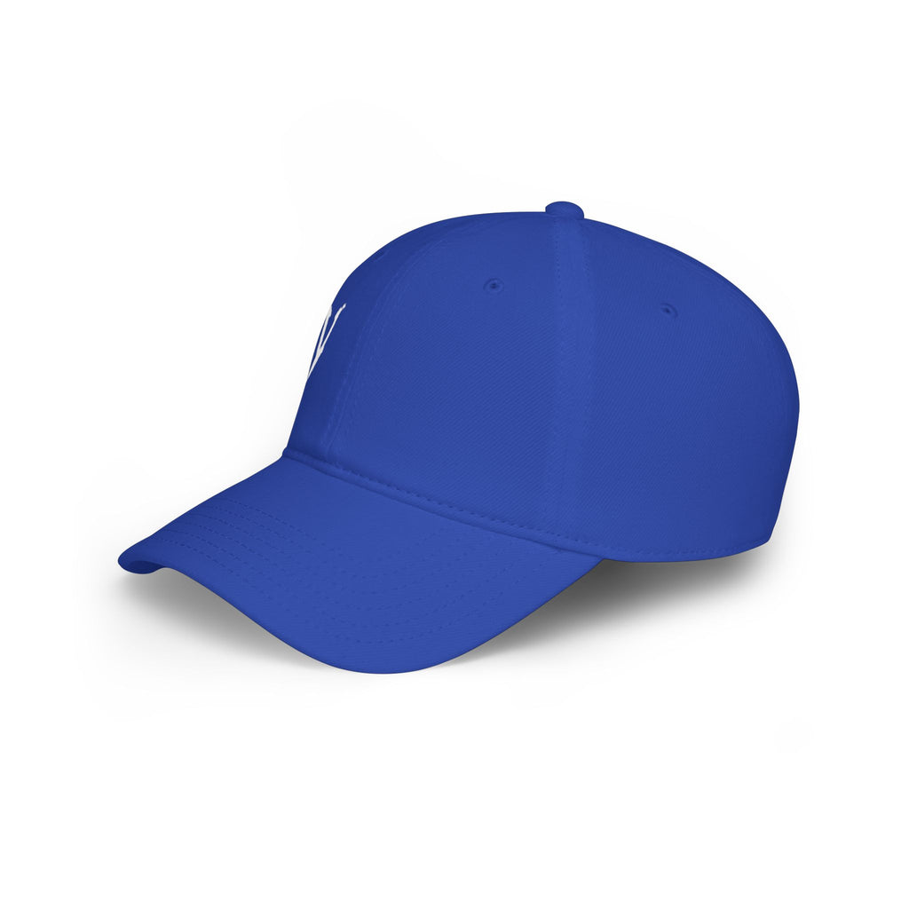 Embroidered 'V' Low Profile Baseball Cap — Minimalist Vintage Logo Hat